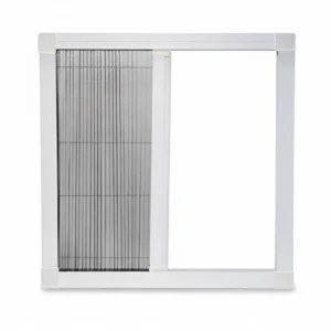 White powder coated Retractable Aluminium Mesh